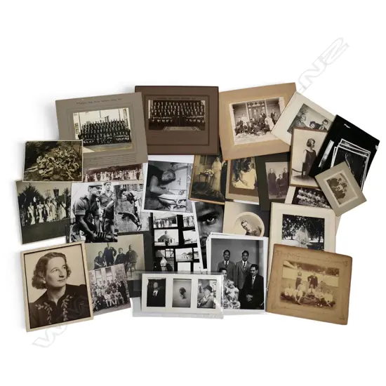 COLLECTION mainly NZ VINTAGE  ETC FORMAL PORTRAIT PHOTOGRAPHS: includes school groups + wedding etc. Large format etc